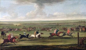 Una corsa sul percorso del faro a Newmarket, c.1750 da John Wootton